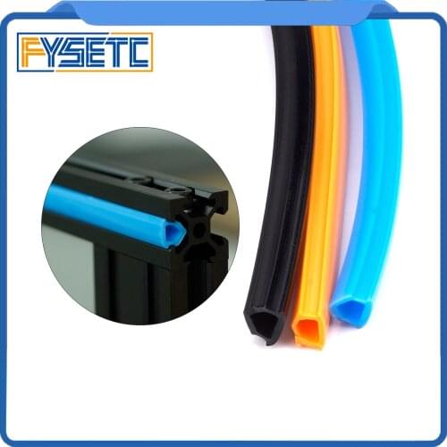 2Meters Black/Orange/Blue 6mm Flat Seal 2020 Aluminum Profile Slot Cover / Panel Holder For CNC CR-10 Machine DIY Parts
