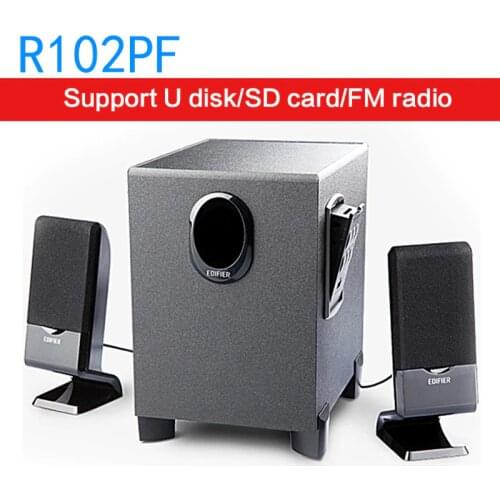 2W*2+4.5W Subwoofer Speaker R102PF Multimedia Desktop Computer Speaker Notebook Mini Speaker Support U Disk/SD Card/FM Radio