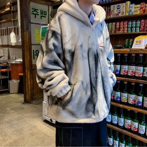 2021 Lamb Wool Cotton Jacket Mens Coat Korean Fashion Handsome Plus Velvet Padded Loose Student Casual Cotton Jacket Men 3XL