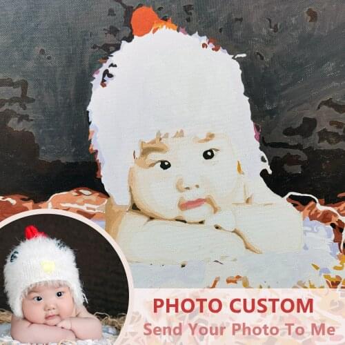 24/36 Color Personalised Paint By Numbers Photo Custom DIY Oil Painting By Number Picture Canvas Portrait Family Children Photo