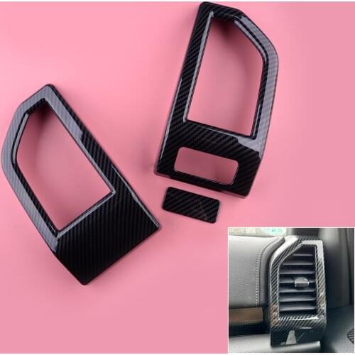 3Pcs/Set Front Side Air Outlet Vent Cover Trim Car ABS Black Fit For Ford F-150 2017 2018 2019 2020 Left Hand Drive Only