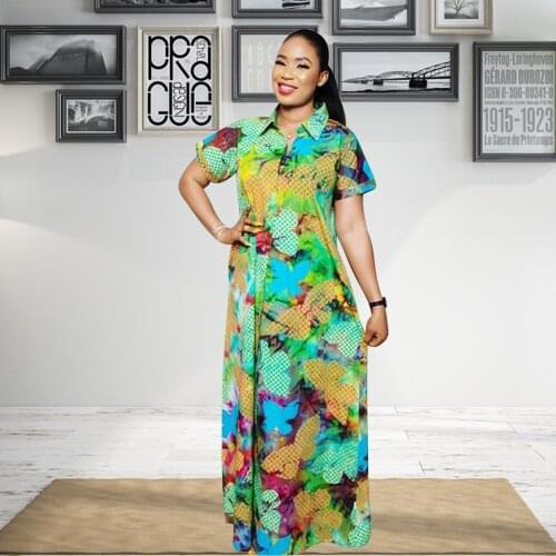 Abaya Dubai Butterfly Printing Muslim Shirt Collar Dress Lady Party European Clothes American Clothing African Design Loose Robe