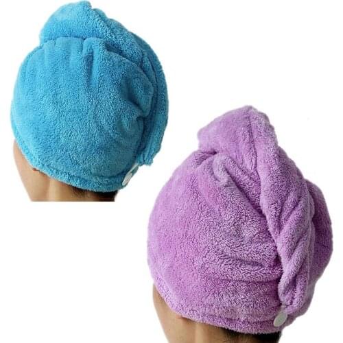 Absorbent Quick-drying Hair Cap Hair Drying Hat Microfiber Hair Towel Wrap Bathroom Towel Hair Hat Cap Rapid Drying Hair Towel