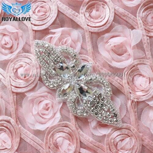 30Pcs Silver Bow Crystal Applique, Butterfly Applique, Beaded Rhinestone Crystals Applique, Sewing Applique, Flat Back Iron on
