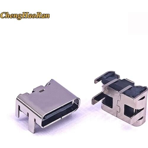 ChengHaoRan 5-30pcs Micro USB JACK 3.1 Type-C 6pin 2pin 2p female Connector For Mobile Phone Charging port Charging Socket