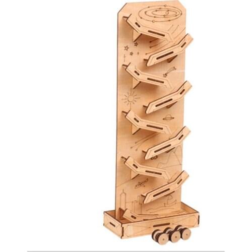 Wooden 3D Puzzle,DIY Spaceship Vehicle Solar System Assembling Puzzles,Stress Relief Toy for Children and Adult