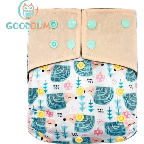 Goodbum Hedgehog Diaper Washable Reusable Cloth Diaper Adjustable Bamboo Charcoal Baby Diaper
