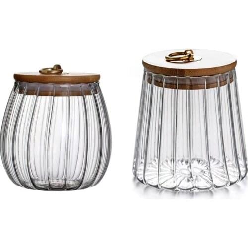 Sealed Transparent Glass Seasoning Pot Spice Jar with Lid Salt Pepper Storage Box Sugar Container