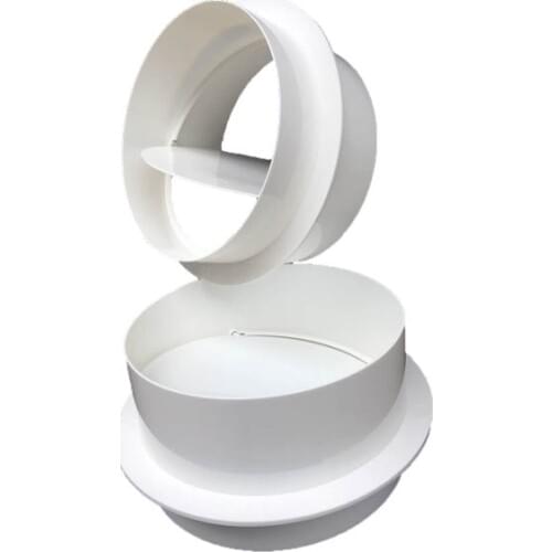 80-200mm PVC Round Pipe Draft Blocker Backdraft Damper One Way ventilation fan air duct Check Valve Kitchen Ventilation Grill