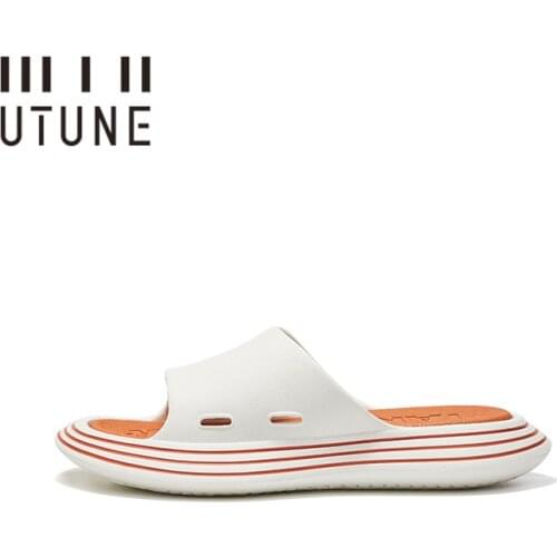 UTUNE Runway Slippers Women Summer Shoes Outside EVA Outdoor Slides Men Soft Thick Sole Non-slip Beach Pool Sandals Indoor Bath