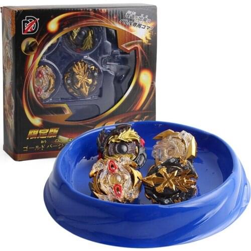 Metal Fusion Gold Bayblade Burst Arena Gyro Set Toy Athletic Combat Gyroscope 4in1 Combination Handle YH1861