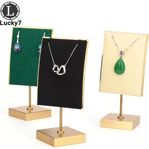 Metal Microfiber Leather Necklace Display Board Jewelry Pendant Model Jewelry Display Stand Window Display Removable