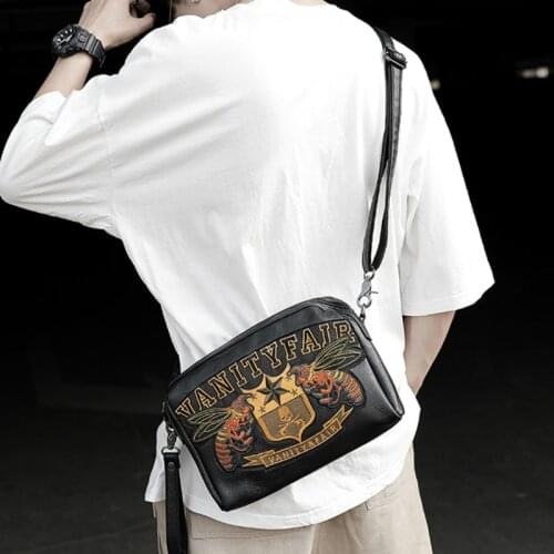 Tidog Embroidery Shoulder Korean Mens Casual Shoulder Bag