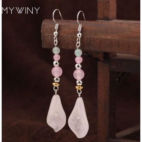 New handmade ethnicpendants earrings pink ,New Original vintage jewelry exotic earrings