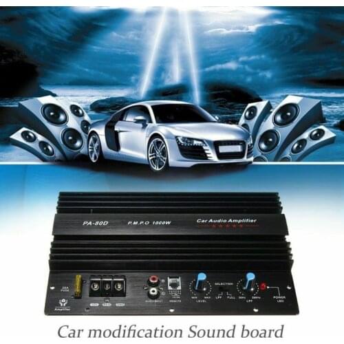 PA-80D 12V 1000W Mono Car Audio Power Amplifier Bass Subwoofer Amplifier Board D08A
