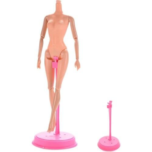 1PC Plastic Pink Stand Support And Hangers For Doll Classic Kids Girls Dollhouse Furniture Doll Accessories