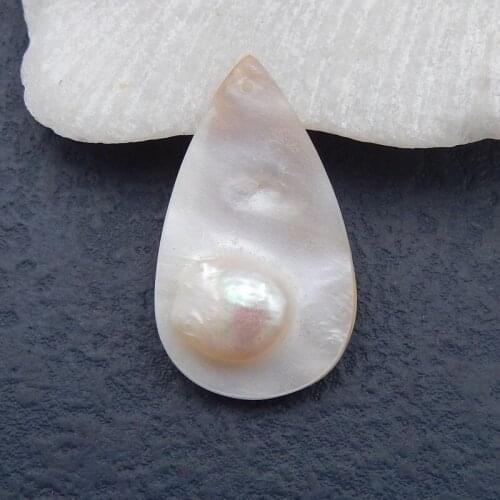 Natural Stone Mookite Jasper Necklace Pendant 45x11x4mm 3g Semi Gemstone Long Pendant Accessory