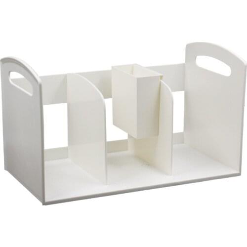 Simple bookshelf bookend with pen clip student bookshelf file rack storage box office file storage rack