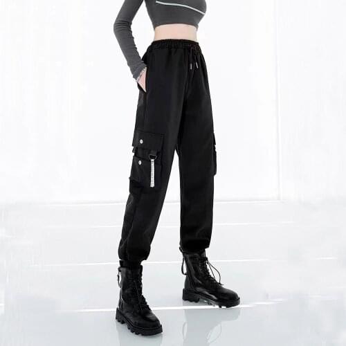 NEWHot Big Pockets Cargo pants women High Waist Loose Streetwear pants Baggy Tactical Trouser hip hop high quality joggers pants