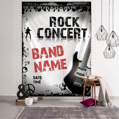 Rock Music Festival Background Tapestry Art Deco Blanket Curtain Hanging Home Bedroom Living Room Decoration