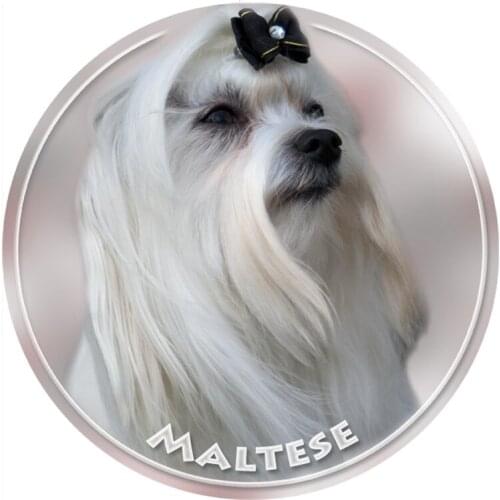 S40347# Various Sizes PVC Decal Maltese Car Sticker Waterproof For Bumper Rear Window Laptop Refrigerator Toilet
