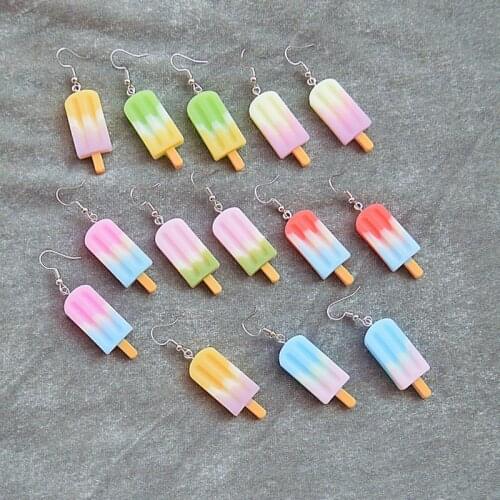 Ice Cream Drop Earrings For Women Teens Girls 2021 New Trendy Cute Sweet Style Colorful Dangle Earring Fashion Jewelry Gifts