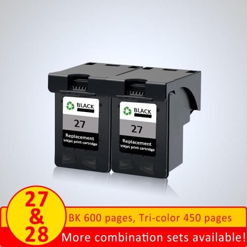 XiangYu 27XL 28XL Refilled Ink Cartridge Replacement For HP 27 28 XL for HP Officejet 4211, 4212, 4215, 4219, 4251, 4255,5608