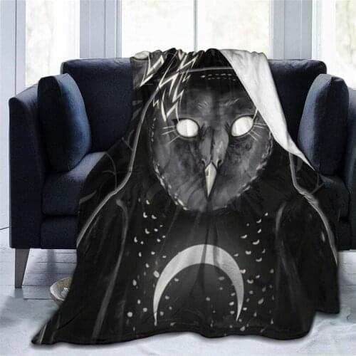 Dark Owl Premium Throw Blanket 3D Print On Demand Sherpa Super Comfortable For Sofa Thin Quilt Air Conditioning Travel