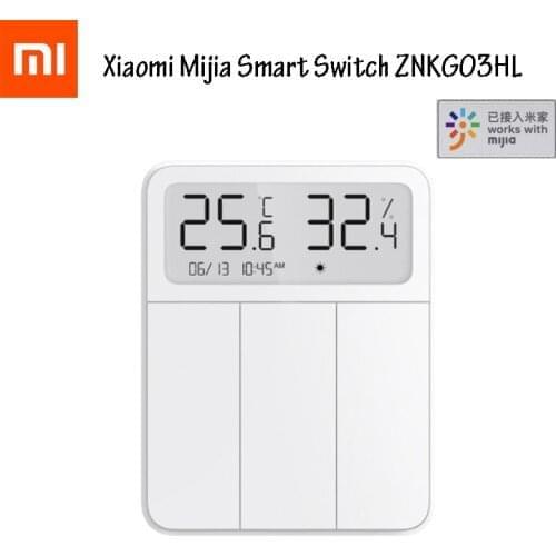 Xiaomi Mijia 3 In 1 Smart Switch Temperature Humidity Single Control Three Open VER Energy-saving Electric Lamp Switch Display