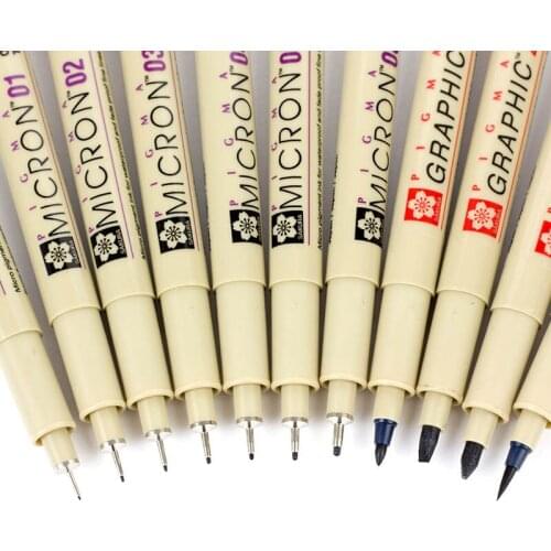 LLD Waterproof Art Markers Brush Pen Office Student School Painting Line Drawing Black Fine Sketch Pens Art Supplies