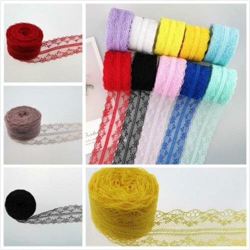10meters (40mm Wide) Handicrafts Embroidered Net Lace Trim Ribbon DIY Wedding/Birthday/Christmas Decorations