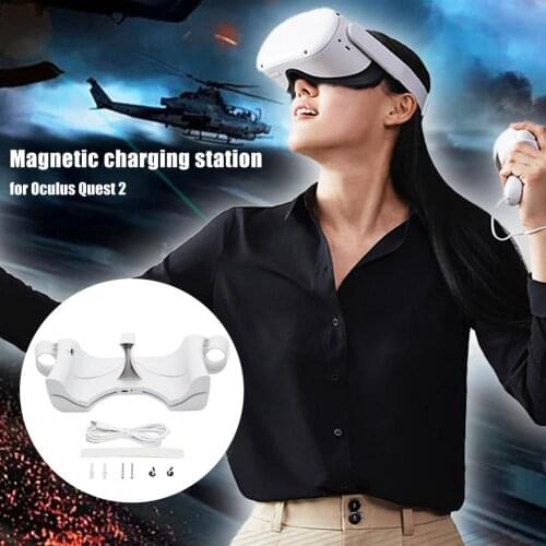 Charger For Oculus Quest 2 Charging Base VR Headset Charging Station Stand Handle Storage Rack For Quest 2 VR Accessories