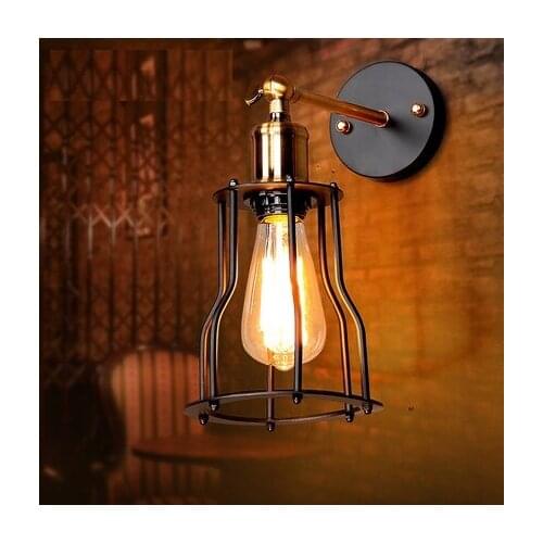 Nordic Loft Style Iron Vintage Wall Light Fixtures RH Industrial Wind Wall Sconce For Stair Bedside Wall Lamp Indoor Lighting