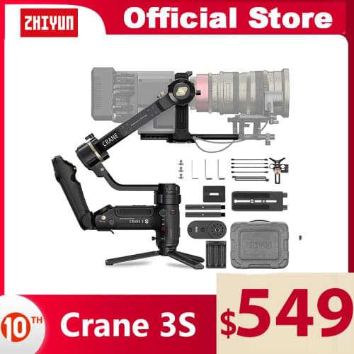 ZHIYUN Official Crane 3S/SE 3-Axis Camera Gimbal Handheld Stabilizer Support 6.5KG DSLR Camcorder Video Cameras for Nikon Canon