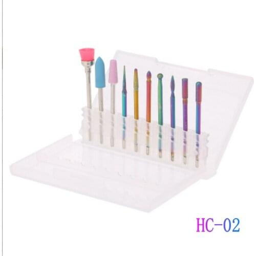 10pcs/set nail ceramic drill bit nail manicure table ony clean nail drill bits safety bit nail drill machine accessories tools