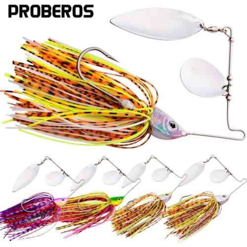 5pcs/lot PRO BEROS Fishing Lures with Spoon Lures 10g/15g/20g Fishing Tackle with High Carbon Hook with Feather Metal Bass Bait