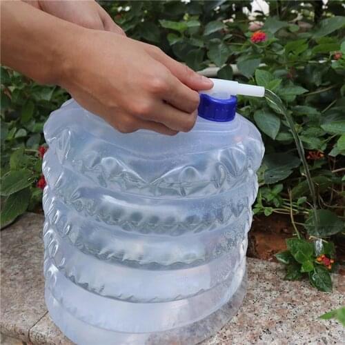 5L-15L Foldable Water Collapsible Water Bucket Bags Container Camping Hiking Portable Survival Water Bucket Storage Carrier Bag