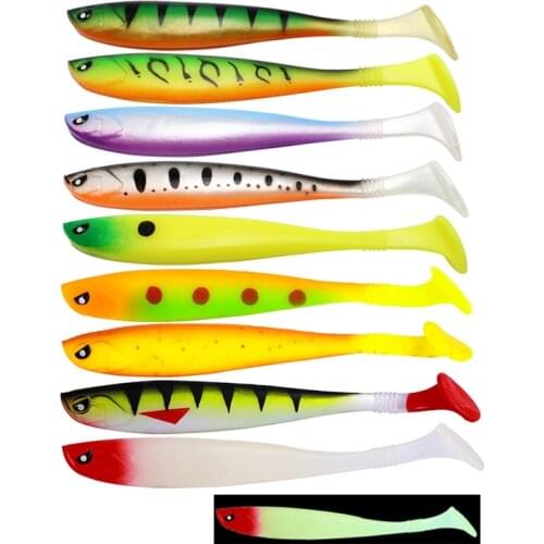 9pcs Lifelike 10g/13cm Soft Fishing Lure Artificial Bait Rainbow Shad Worms Bass Pike Minnow Wobblers Carp Fishing Tackle