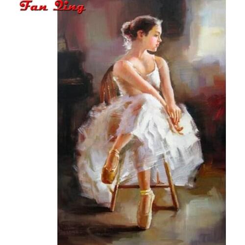 Diamond painting cross stitch Ballet dancer Diamond Embroidery girl diamond mosaic picture of Rhinestone people wall Decor
