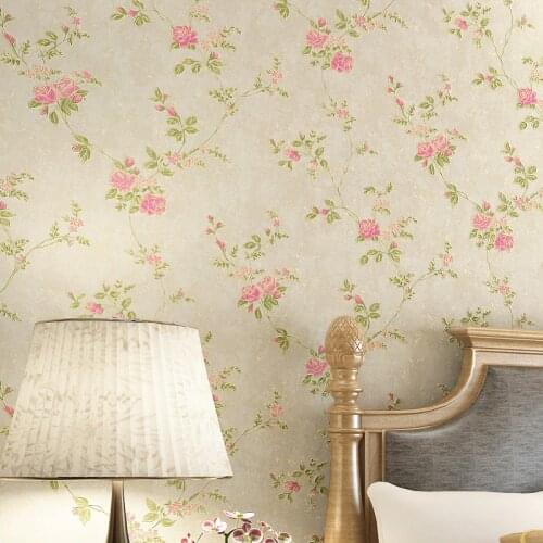 American Rustic Vine Flower Wallpaper Rolls 3D Relief Embossed Wallpaper for Living Room Bedroom Floral Decor Wall Sticker Mural