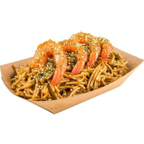 Free Shipping - Parties Catering Supplies, Kraft Paper Boat Take Out Food Plate - 17.3x12cm Containers for Restaurant, 25/Pack