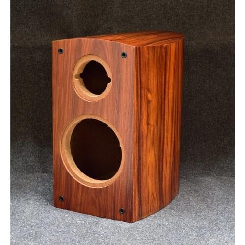 K-003 Waist drum shape 6.5 inch bookshelf speaker empty cabinet Waist drum rosewood veneer speaker case Reasonable sound design