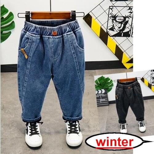 High Quality Autumn Winter Baby Jeans For Boys Pants Kids Clothes Cotton Casual Children Denim Trousers Boys Clothes 2-9years