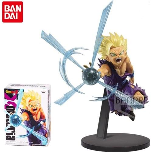 Bandai Dragon Ball Anime Figure MATERIA Super Saiyan 2 Sun Gohan Battle Scene Scenery Genuine Model Peripherals Children Gifts