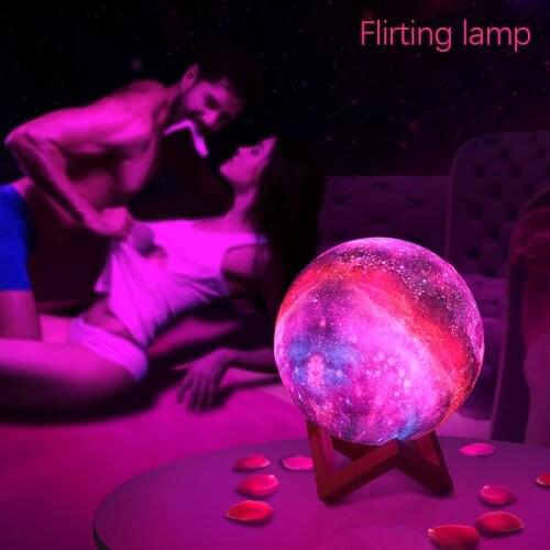 Flirting 3D Star Sky Lamp 16 Colors Remote Touch Switch USB Charging LED Galaxy Night Light Home Decor Creative Lover Gift