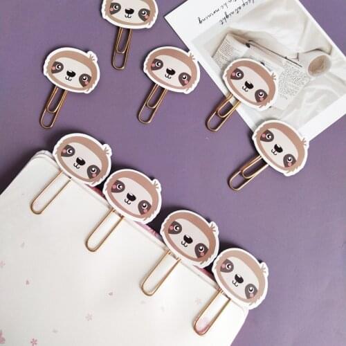 10 Pcs/lot Cute dog Metal Gold Paper Clip Office Lady Style School Stationery Photo Decorative Supply Stationery