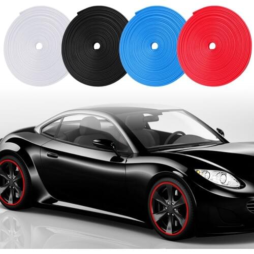 LEEPEE 8M Car Wheel Protection Wheel Sticker Tyre Decorative Strip Tire Protection Care Cover Car Shape Modification