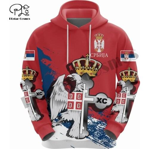 PLstarCosmos 3DPrint Newest Serbia Country Flag Unique Amazing Harajuku Pullover Streetwear Unisex Hoodies/Sweatshirt/Zip Style3