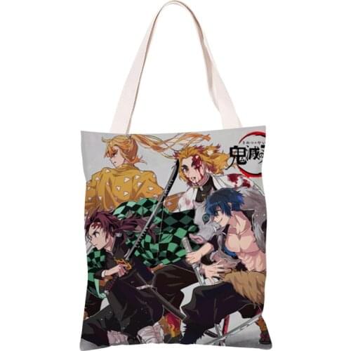 New Style Japan Anime Comic Demon Slayer: Kimetsu No Yaiba Animation Canvas Shoulder Bag Handbag
