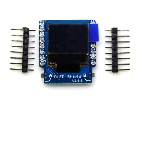 OLED Shield V2.0.0 for D1 mini IIC I2C 0.66" inch 64*48 two button 1 order